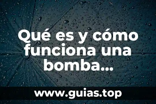 Que es purgar una bomba de agua 6 Qué es y cómo funciona una bomba centrífuga