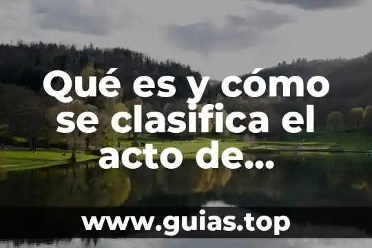 Qué es y cómo se clasifica el acto de comercio