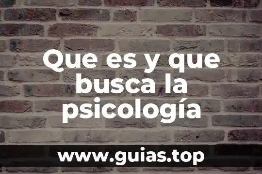 Qué es oscilación en psicología 4 Que es y que busca la psicología