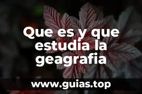 Etimología que es que estudia 4 Que es y que estudia la geagrafia