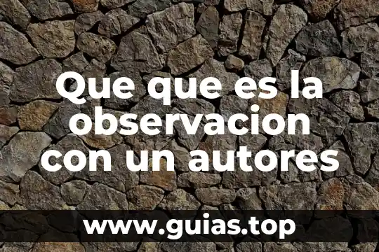 Que es nepotismo segun autores 4 Que que es la observacion con un autores