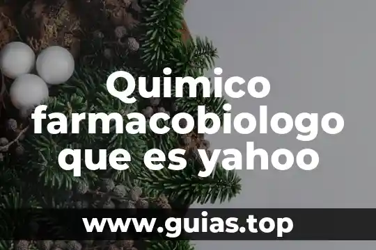 Qué es un principio físico químico 7 Quimico farmacobiologo que es yahoo