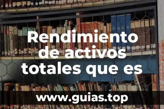 Que es la contamincionde agua 7 Rendimiento de activos totales que es