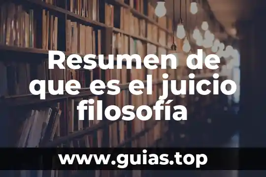 Filosofia que es el sueño 3 Resumen de que es el juicio filosofía