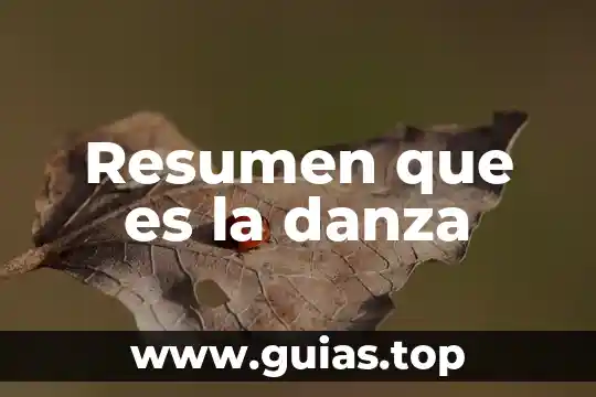 Que es la presentación y conclusión de un texto argumentativo 6 Resumen que es la danza