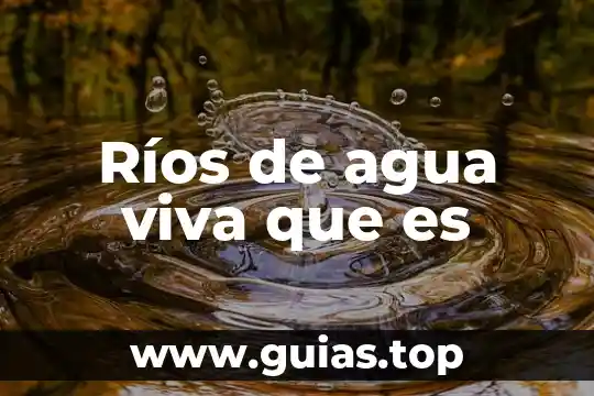 Que es el sistemas de agua y vapor de agua 8 Ríos de agua viva que es