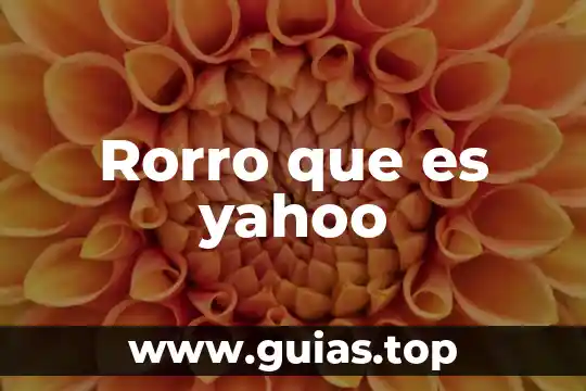 Rorro que es yahoo