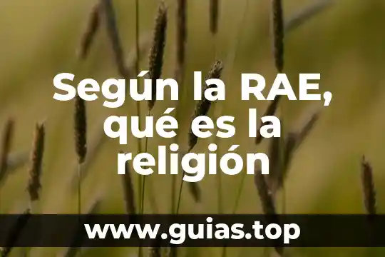 Qué es psicología rae 3 Según la RAE, qué es la religión