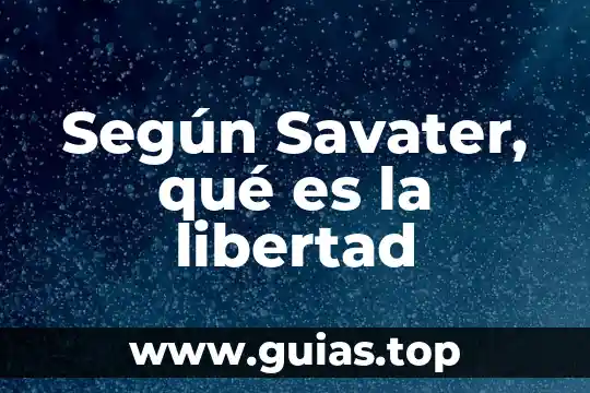 Que es la libertad de informaci贸n 7 Seg煤n Savater, qu茅 es la libertad