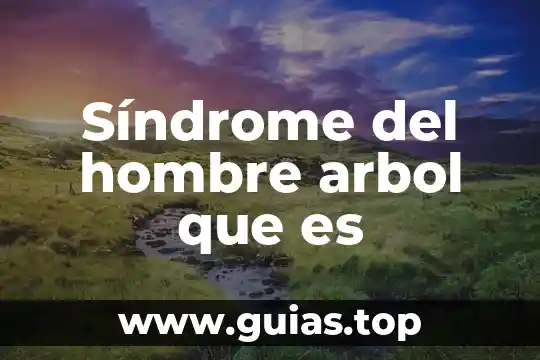 Que es el hombre para los sofistas 6 Síndrome del hombre arbol que es