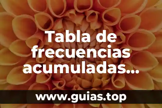 Periodo y frecuencias qué es 6 Tabla de frecuencias acumuladas que es