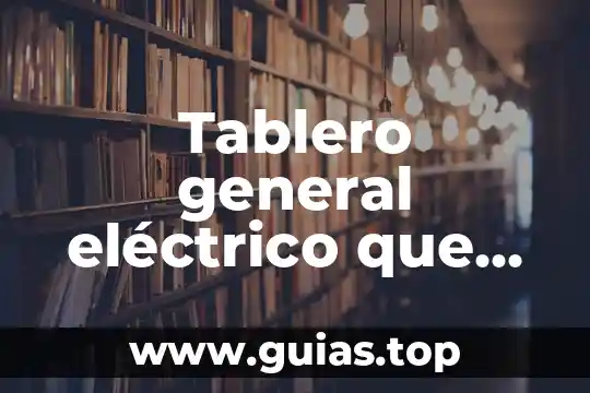 Que es un elemento pasivo en un circuito electrico 6 Tablero general eléctrico que es