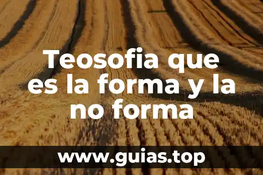 Que es el verbo to be en forma interrogativa 6 Teosofia que es la forma y la no forma