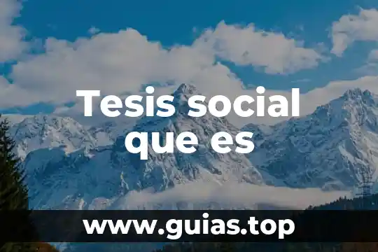 Que es el fenomeno de determinismo social 7 Tesis social que es