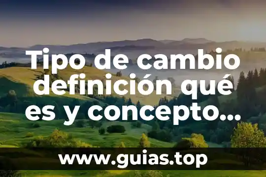 Tipo de domicilio laboral que es 6 Tipo de cambio definición qué es y concepto economipedia