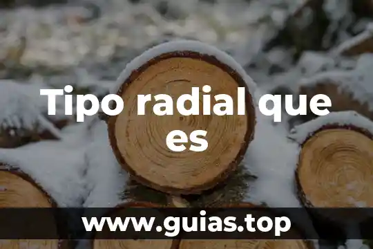 Que es tipo de calle 4 Tipo radial que es