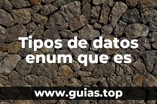 Que es la capa de enlace de datos 6 Tipos de datos enum que es