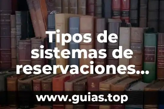 Que es silaba y ejemplo 6 Tipos de sistemas de reservaciones que es