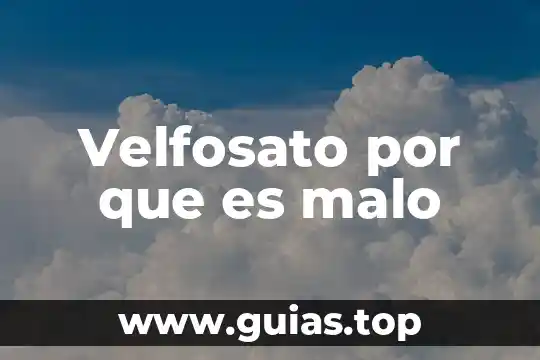 Que es ser indepéndiente 4 Velfosato por que es malo