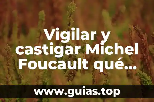 Qué es un autor Foucault número de páginas 6 Vigilar y castigar Michel Foucault qué es