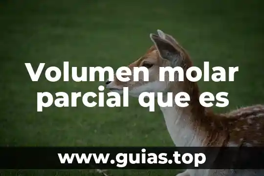 Que es masa molar en fisica 7 Volumen molar parcial que es