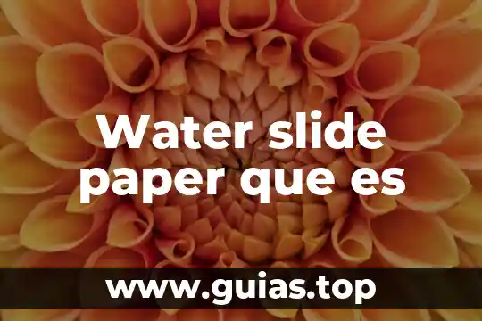 Que es ser un pua 8 Water slide paper que es