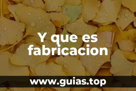 Que es habilidad y conocimiento extracurricular 5 Y que es fabricacion